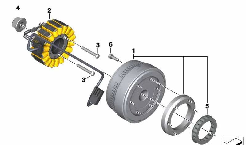 Tuerca hexagonal con borde OEM 12319898385 para motos BMW C 400 GT, C 400 X. Original BMW Motorrad.