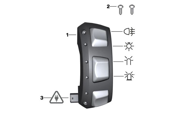 Interruptor adicional derecho OEM 61318406096 para BMW Motorrad R 1200 RT, R 1250 RT. Original BMW Motorrad.