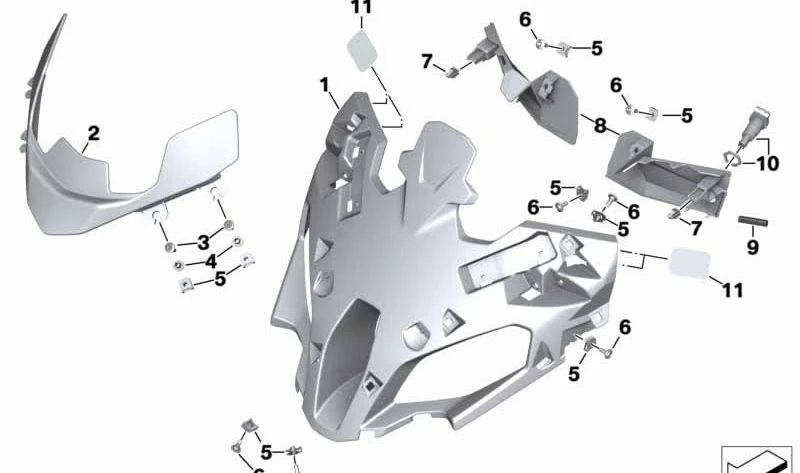 Linke Innenverkleidung OEM 46638394607 für BMW S 1000 XR (K69), M 1000 XR (KM9) Motorräder... und mehr. Original BMW Motorrad.