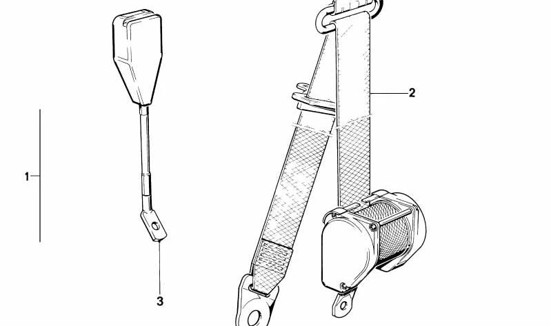 Correia frontal superior direita OEM 72111941464 para BMW E28. Peça original da BMW.