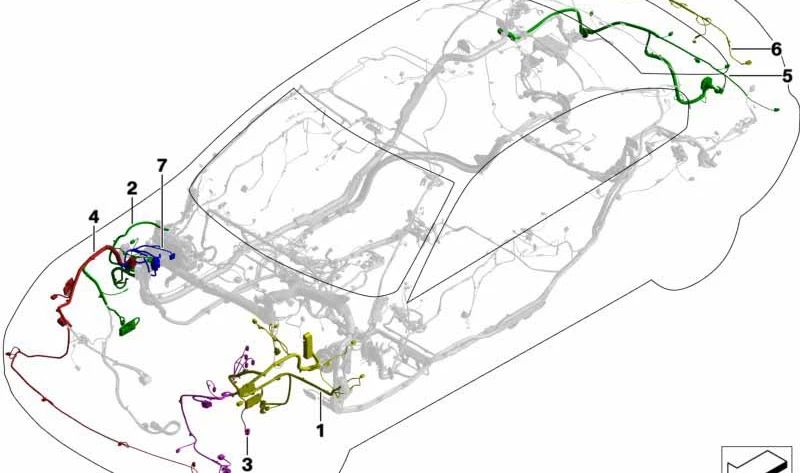 Réparation du câble pour l'OEM avant droit 61129206235 pour BMW E90, E91, E92, E93. BMW d'origine.