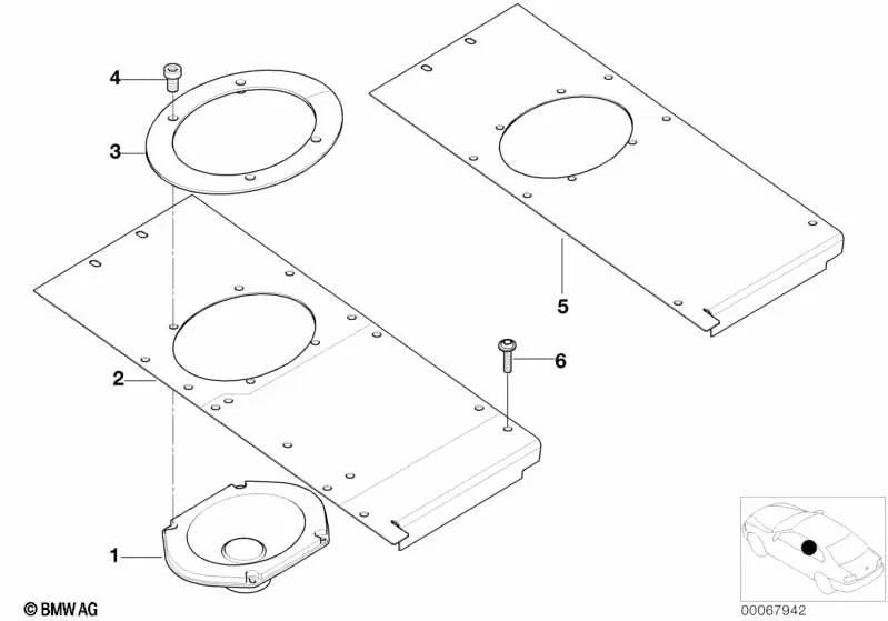 Cylinder screw for BMW 7 Series E32, E38, Z8 E52 (OEM 07119920057). Original BMW.