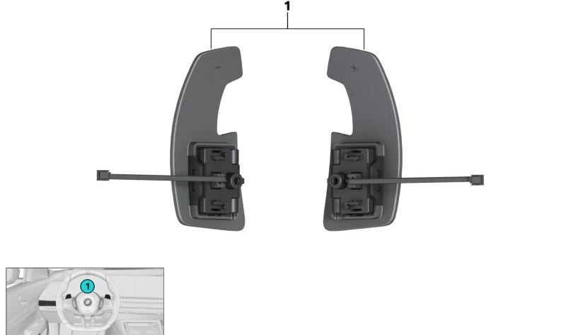 OEM 61315A5E8E9 Steering Wheel Shift Paddle for BMW (Fit Models: F30, F31, F32, F33, F34, F36, F20, F21, E84, G20, G21, G30, G31 and More) Genuine BMW.