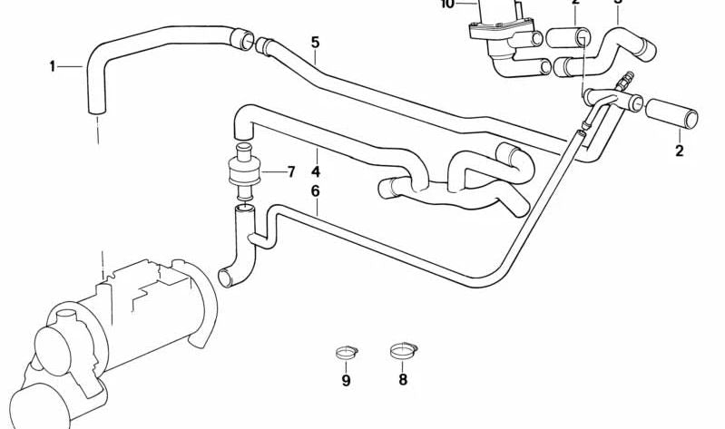 Hose for BMW E31 (OEM 64211392158). Genuine BMW