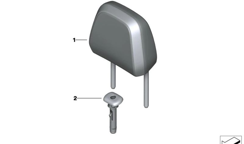 Guía de apoyo reposacabezas OEM 52209479114 para BMW G23 420d, 420i, 430d, 430i (2020-2024). Original BMW.