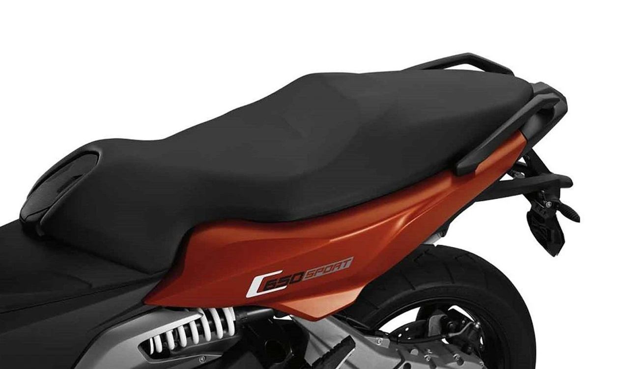 Asiento bajo negro OEM 52538546268 para motos BMW C 600 Sport (K18) y C 650 Sport (K18). Original BMW Motorrad.