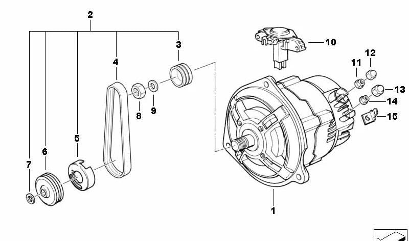 Écrou hexagonal M16x1.5 OEM 12311459814 pour les motos BMW R 850 GS, R 1100 GS, R 1150 GS, R 1200 C ... et plus. BMW original Motorrad.