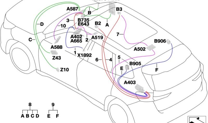 HSD -Kabel Haupteinheit für BMW X1 U11 (OEM 61115A68FA0). Original BMW
