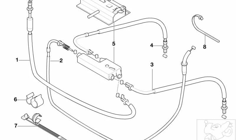 Cable acelerador OEM 32737692611 para BMW Motorrad R 1150 R (RR28) 2002-2005. Longitud 1060MM. Original BMW Motorrad.