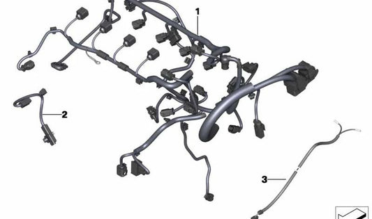 Cable trunk Valve injection/ignition OEM 12518605258 for Mini R56, R55 Clubman, R57 Cabrio, R58 Coupé, R59 Roadster, R60 Countryman, R61 Paceman. Original Mini.