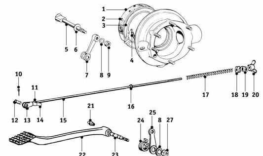 Pílulas de freio OEM Conjunto 34112060130 para BMW E31, E32, E34. BMW original.
