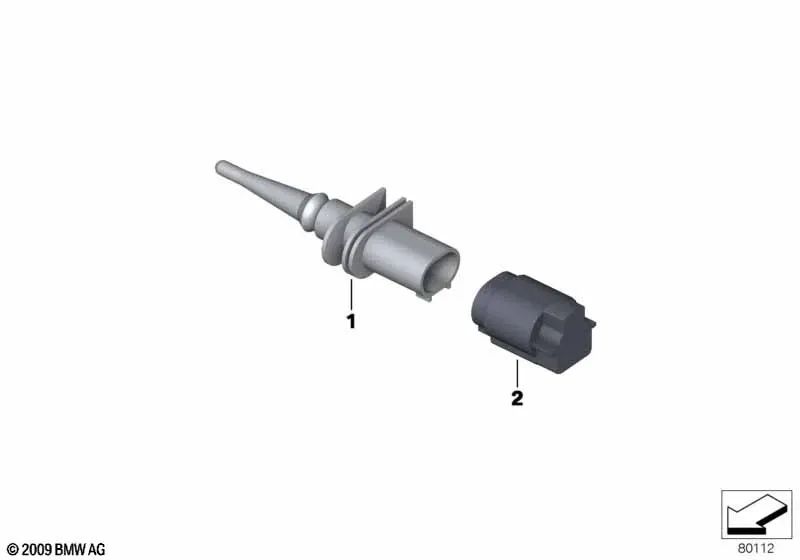 Sensor de temperatura para BMW F87, F87N, F39 (OEM 65812962955). Original BMW.