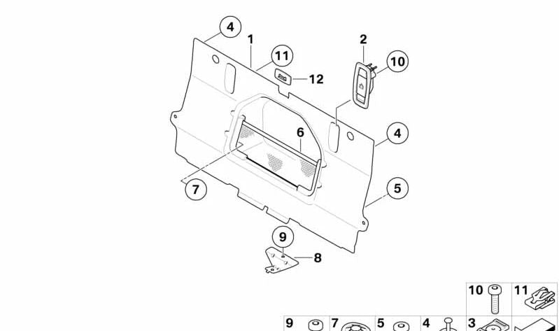 Red BMW anthrazit OEM 51479119420 para BMW Serie 3 E93 {318i, 320d, 320i} (modelos compatibles del 2008 al 2013). Accesorio original BMW, ideal para organizar objetos en el maletero o interior.