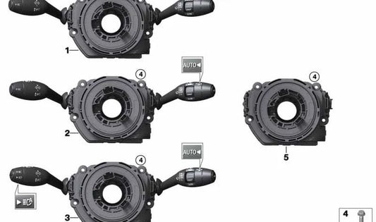 Unidad de interruptores del árbol de dirección OEM 61316827365 para MINI F56, F57, F57 LCI... y más. Original MINI.