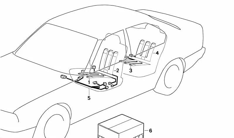 Resistenza al riscaldamento OEM Backup 64111392308 per BMW E31. BMW originale.