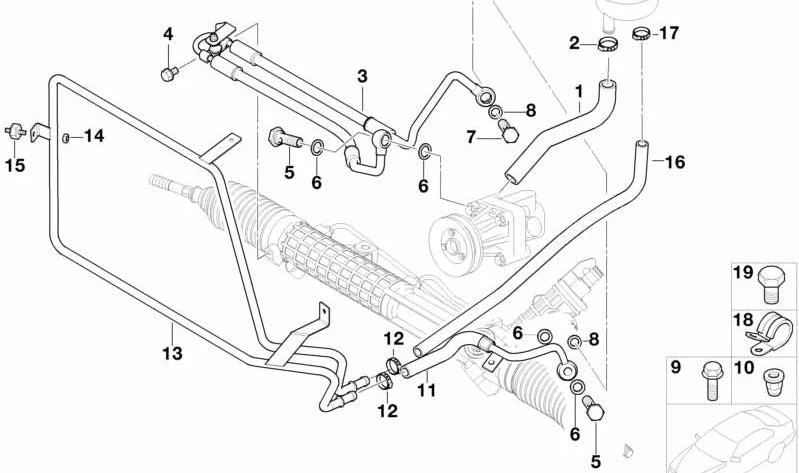 Tuerca remachada plana M6 OEM 07147174530 para MINI E36, E38, Z3, E89, R60 y BMW E36, E38, Z3, E89. Pieza original MINI y BMW ideal para fijaciones sin acceso trasero.