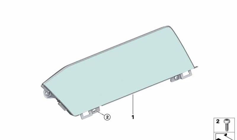 Central multimedia screen (CID) OEM 65509826555 for BMW G42, G20, G21, G28, G80, G22, G23, G26, G82, G83. Original BMW.