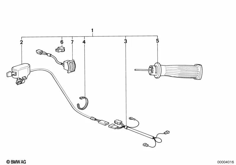 Interruptor adicional para BMW (OEM 61311244494). Original BMW