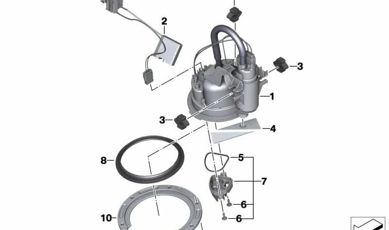 OEM-Frontbremspumpe 16148554068 für BMW Motorrad HP4, S1000RR (2012-2014). Originaler BMW Motorrad -Ersatz.