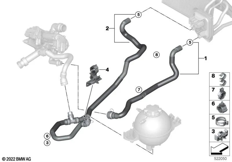 Clipe de fixação OEM 64219326894 para BMW G30, G31, G11, G12, G14, X3, X4, X5, X6, X7... e muito mais. BMW genuíno.