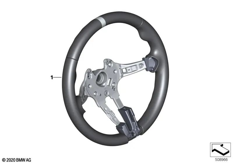 Alcántara Lenkradring für BMW F87N (OEM 32308746879). Original BMW