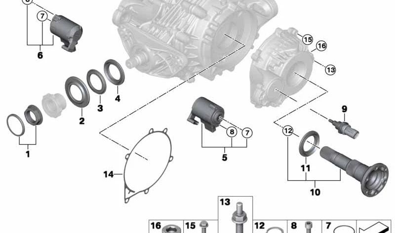 Tornillo hexagonal OEM 33107599274 para BMW E70, F15, E71, F16. Pieza de fijación del grupo trasero. Original BMW.