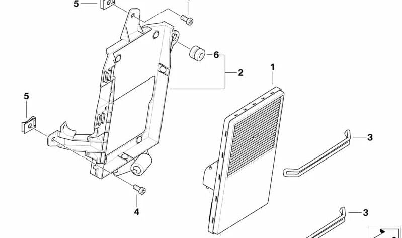 Soporte para unidad de control OEM 61357688661 para BMW Motorrad K 1200 GT (KK44) y K 1300 GT (KK44). Original BMW Motorrad.