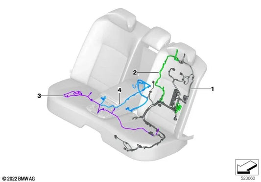 Cablaggio audio per la serie BMW 7 G70 (OEM 61125A74593). BMW originale