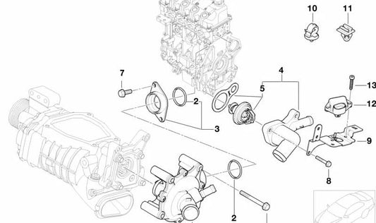 OEM -Motorunterstützung 11538832171 für Mini R52 Cabrio und R53 Fließheck. Original Mini.