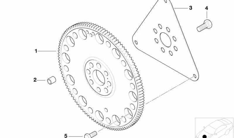 Volante motor automático OEM 11222247914 para BMW E46, E39, E38, E53. Repuesto original BMW.