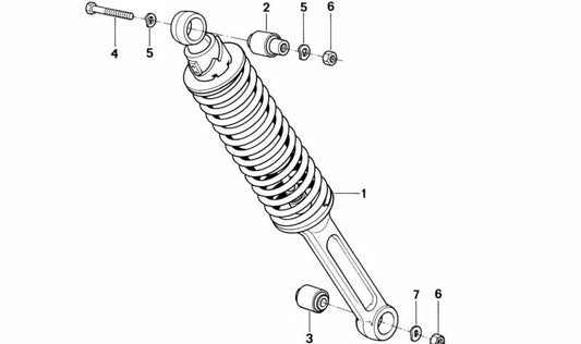 OEM hexagonal screw 33531457446 for BMW E36, E46, E90, E91, E92, E93, E81, E82, E87, E88, E60, E61, E63, E64, F07, F10, F11, F31, X1 E84, X3 E83, X5 E83, E86, E89. Original BMW.