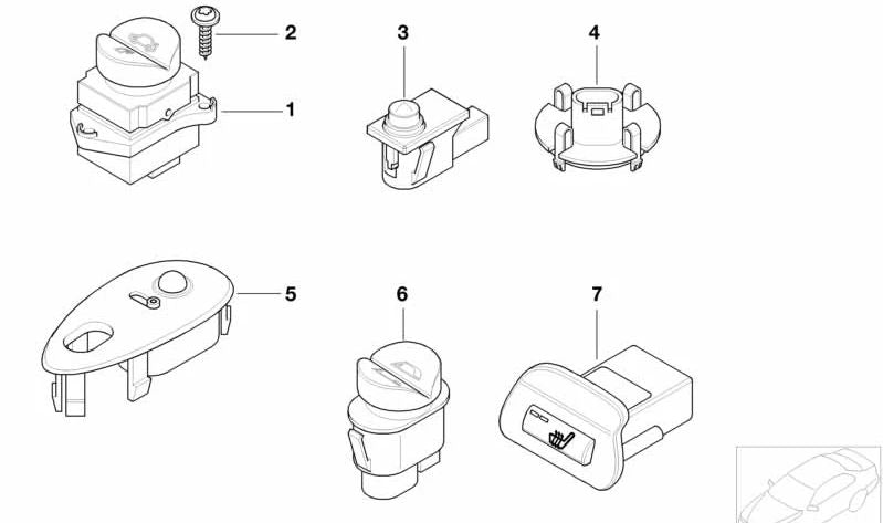 Chave térmica para boamlets de limpeza OEM pálido OEM 61318370747 para BMW E46, E83, E85, E52. BMW original.