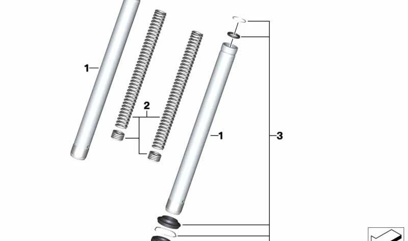 Tubo soporte delantero OEM 31428559325 para motos BMW C 400 GT, C 400 X... y más. Original BMW Motorrad.