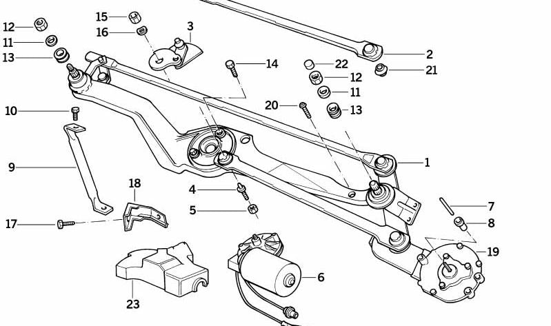 Manivela de motor OEM 61611383013 para BMW E31 {840Ci, 840i, 850CSi, 850Ci}. Original BMW.