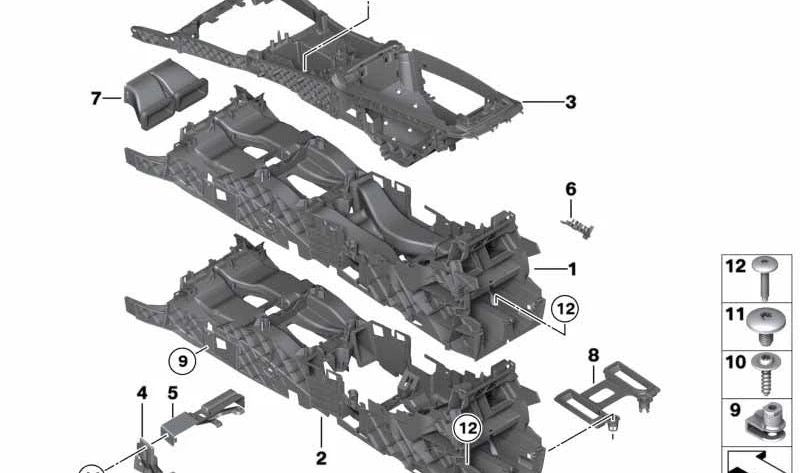 Adaptateur du conduit d'air OEM 51169157020 pour BMW F07, F01, F02, F04. BMW d'origine.