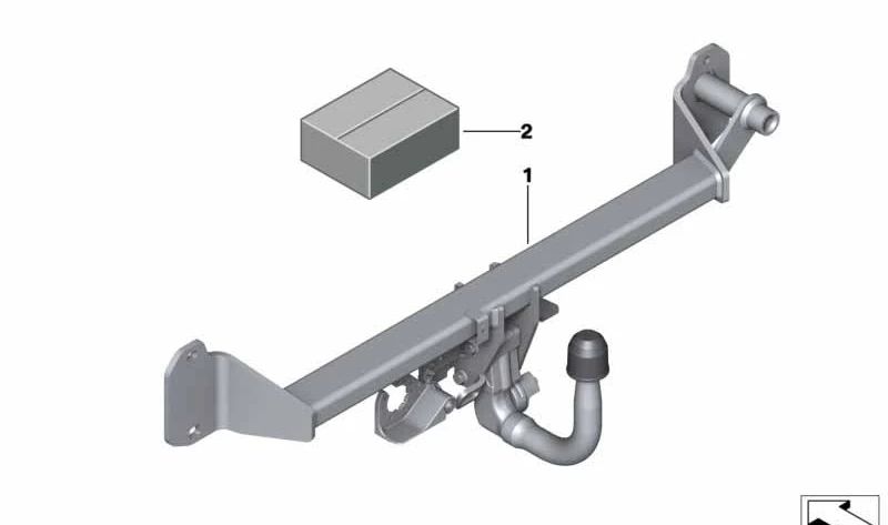 Kit de instalación eléctrica para remolque OEM 71605A35777 para BMW Serie 2 F44. Original BMW.