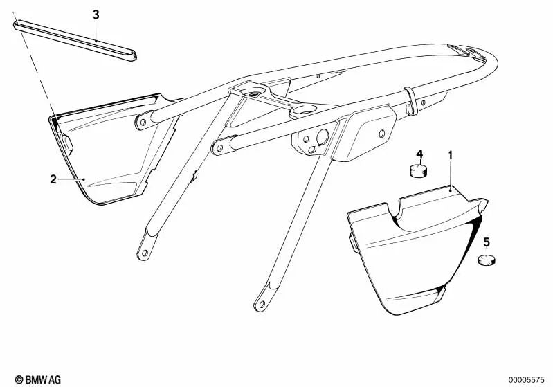Cubierta de batería imprimada derecha para varios modelos/series de BMW (OEM 46631235024). Original BMW.