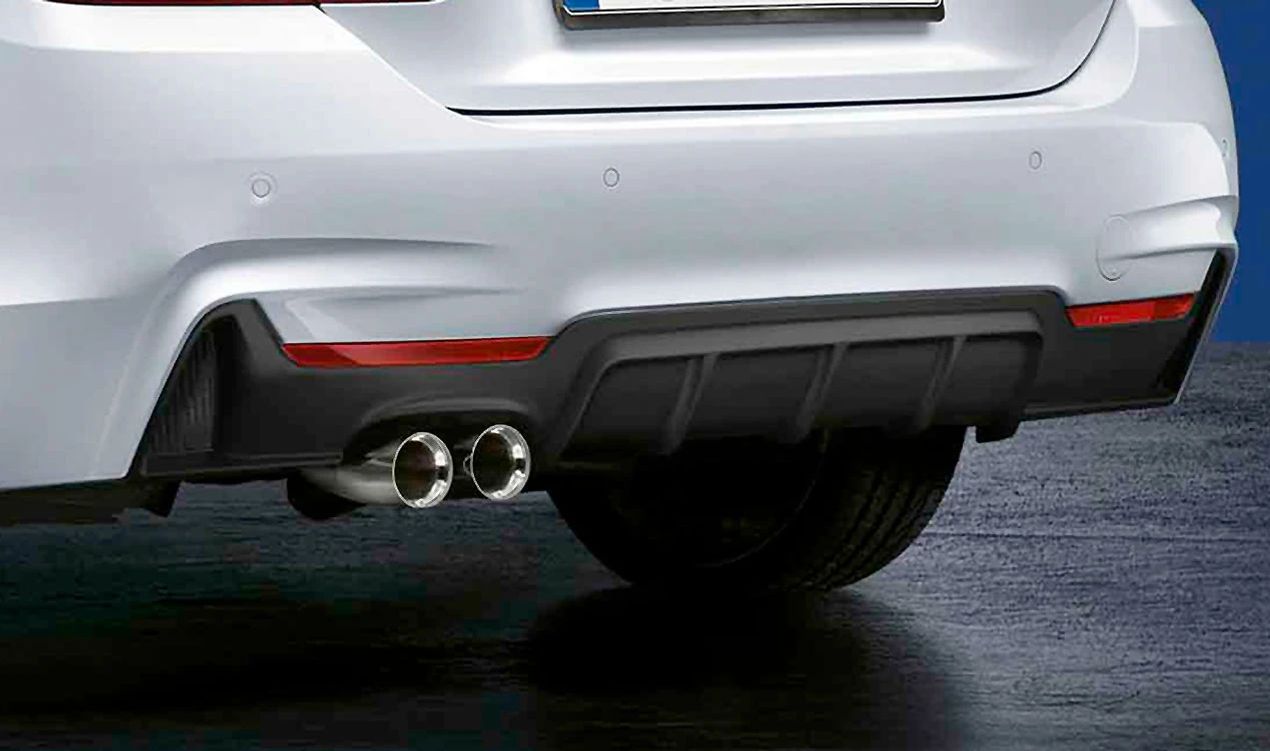 Difusor trasero M Performance OEM 51128077094 para BMW F32N, F33N, F36N con paquete aerodinámico M. Original BMW.
