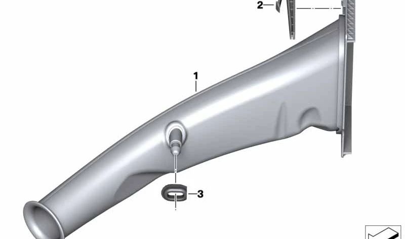 Toma de aire OEM 13718405524 para BMW Motorrad R nineT, R nineT Pure, R nineT Racer, R nineT Scrambler y R nineT Urban G/S. Original BMW Motorrad.