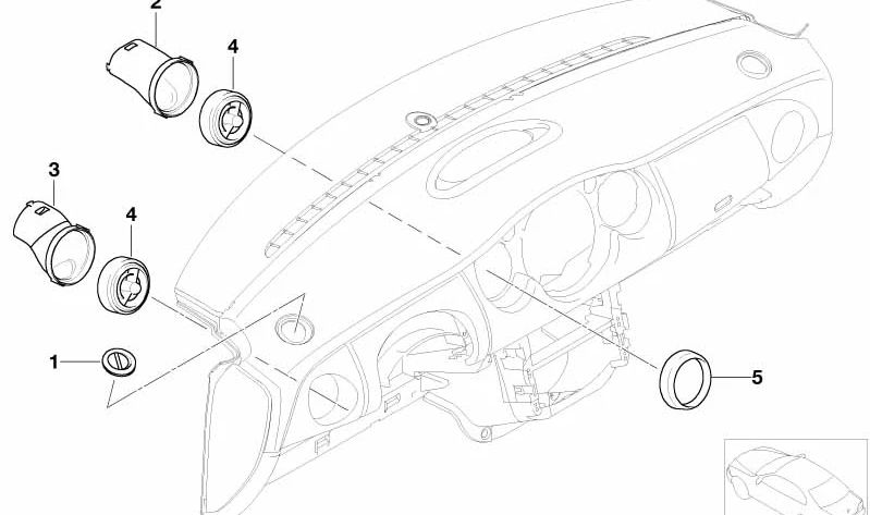 Canal de aire frío OEM 64220818861 para MINI R50, R53, Cabrio R52. Original MINI.