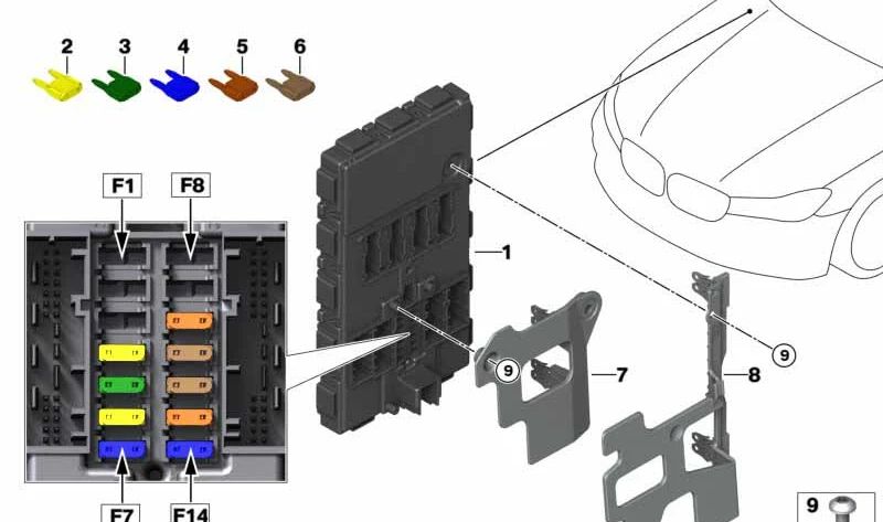 BMW X3 F97, G01, G08, X4 F98, G02 (OEM 61139397073). BMW originale