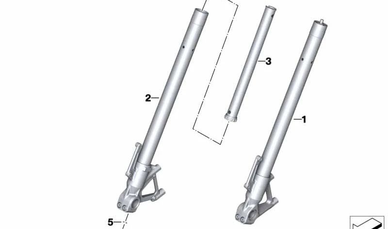 Amortiguador delantero OEM 31429467923 para BMW Motorrad F 900 XR (FK84, A2) desde 11/2019 hasta 10/2024. Recambio original BMW Motorrad.