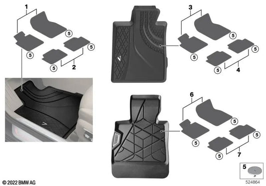 Carombrillas All Time Front LHD per BMW G70 (OEM 51475A56C40). BMW originale.