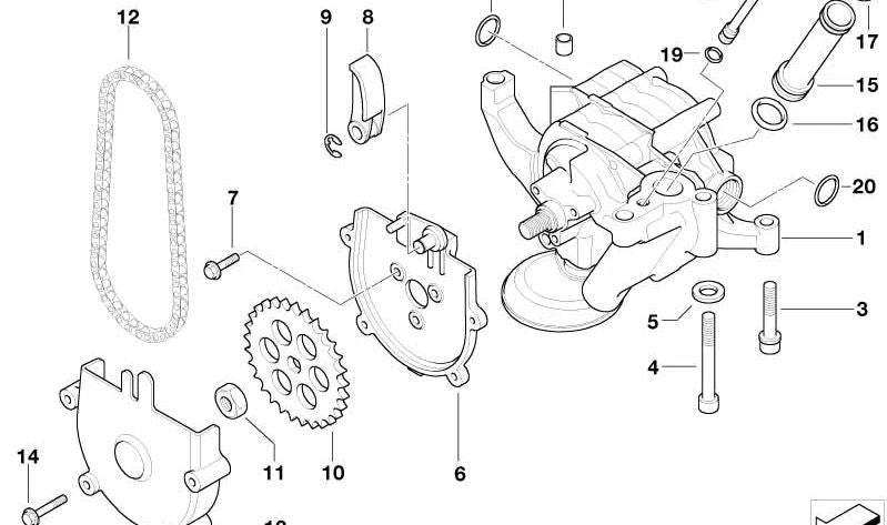 Cubierta para BMW Serie 5 E39 (OEM 11411407061). Original BMW.