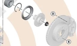 Rodamiento de rueda OEM 31222348052 para BMW E60, E61, E63, E64. Original BMW.