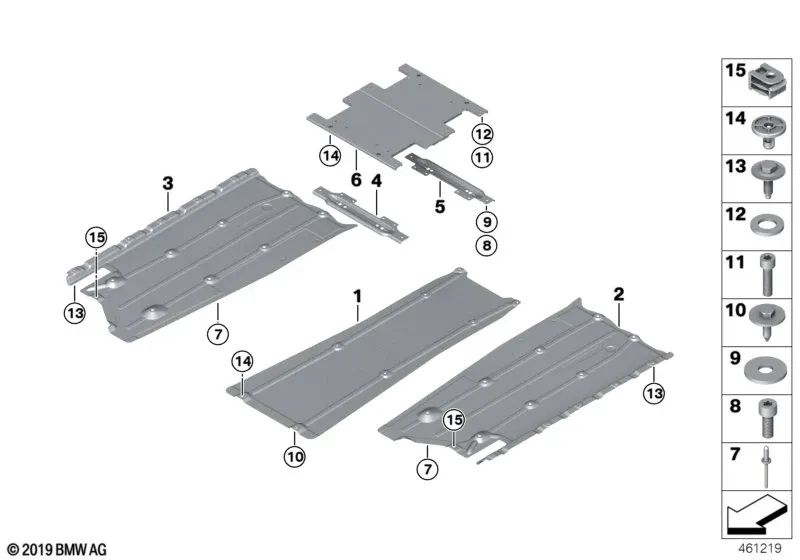 Alojamiento revestimiento bajos delantero OEM 51617333622 para BMW i8 I12 (2013-2018). Original BMW.