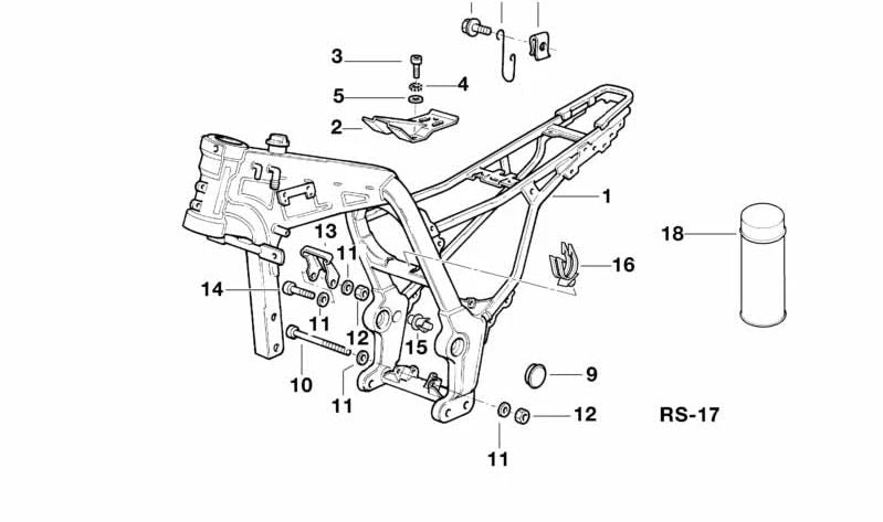 CLAMP OEM 46512345261 para BMW Motorrad F 650 (FE169), F 650 ST (FE169). Modelos compatíveis: 0161, 0162, 0163. BMW Motorrad original.