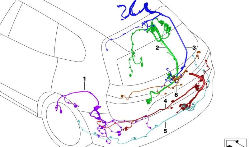 OEM Rear Wiring Repair Kit 61115A55036 for BMW IX (I20). Original BMW.