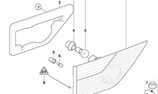 Boîte à pilote arrière OEM 63213448998 pour BMW E83. BMW d'origine.