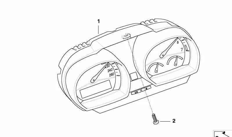 Combinación de instrumentos OEM 62109168172 para BMW Z4 E85 (2005-2008) modelos 2.0i, 2.2i, 2.5i, 2.5si. Original BMW.